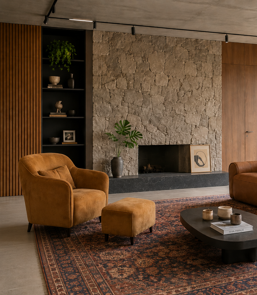 Sofá Siesta em couro Saloon Corten - Poltrona Tribeca - Brava Forma (1)